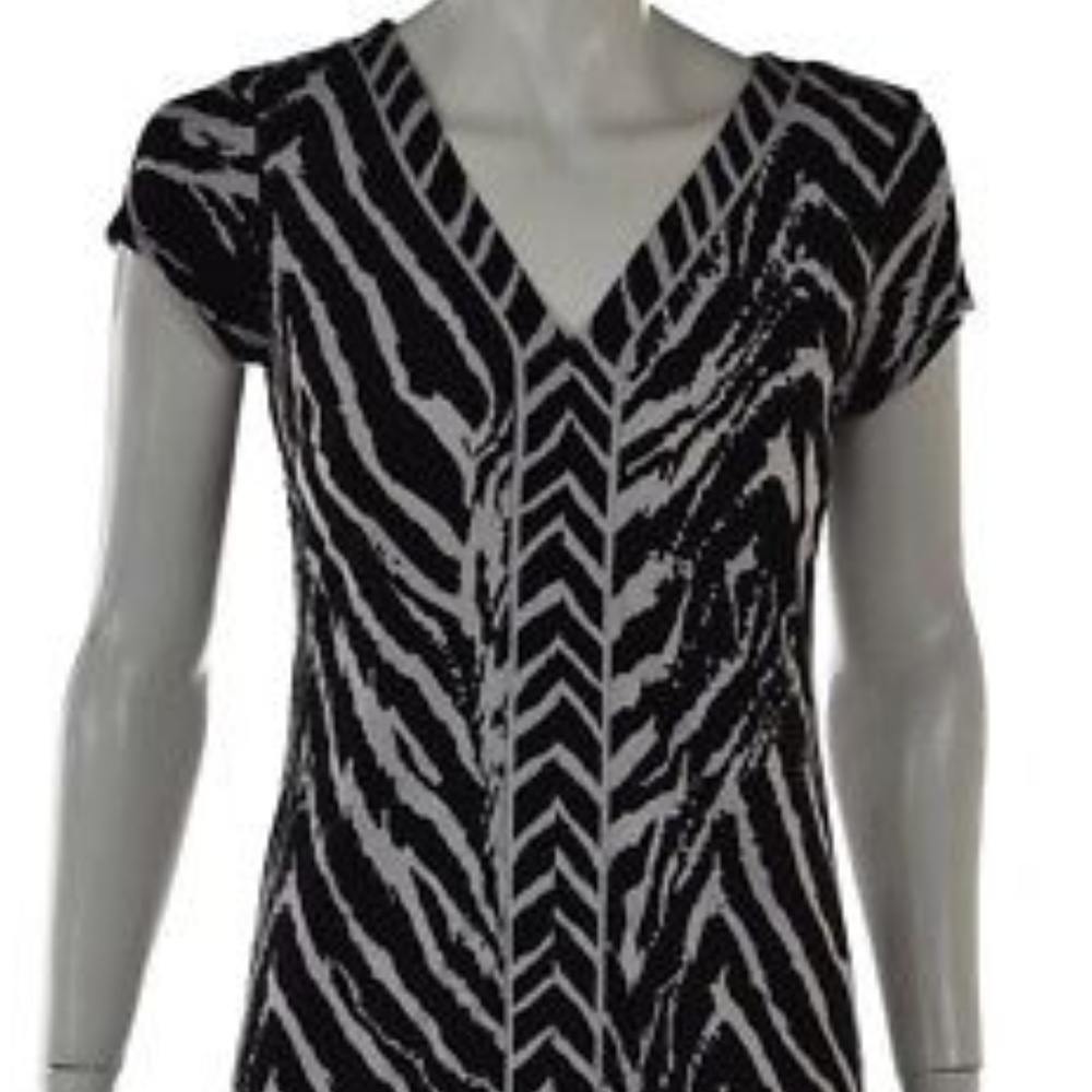 Sandra Darren Black and White Women Dress Size 14